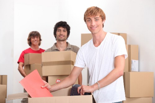 Experienced movers handling household items